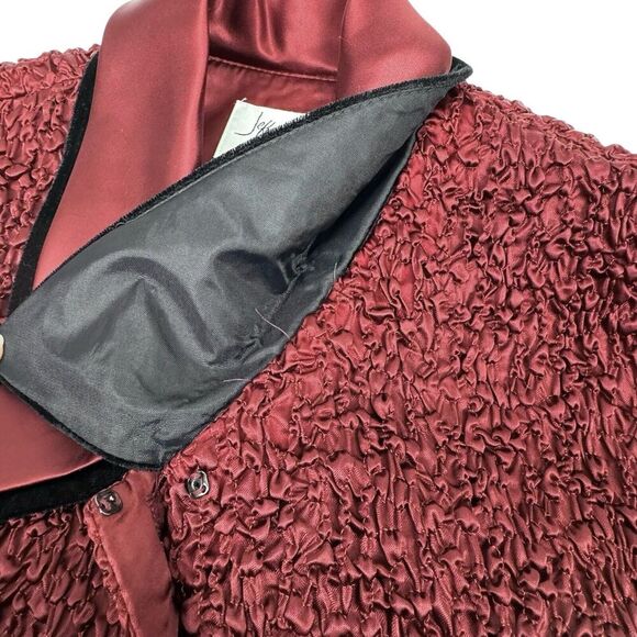 Vintage Jeffrey & Dara Womens Pointed Collar Blouse 10P Stretch Witchy Velvet - Picture 5 of 13